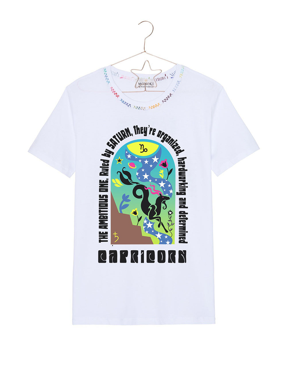 TEE SHIRT ASTRO BLANC CAPRICORNE