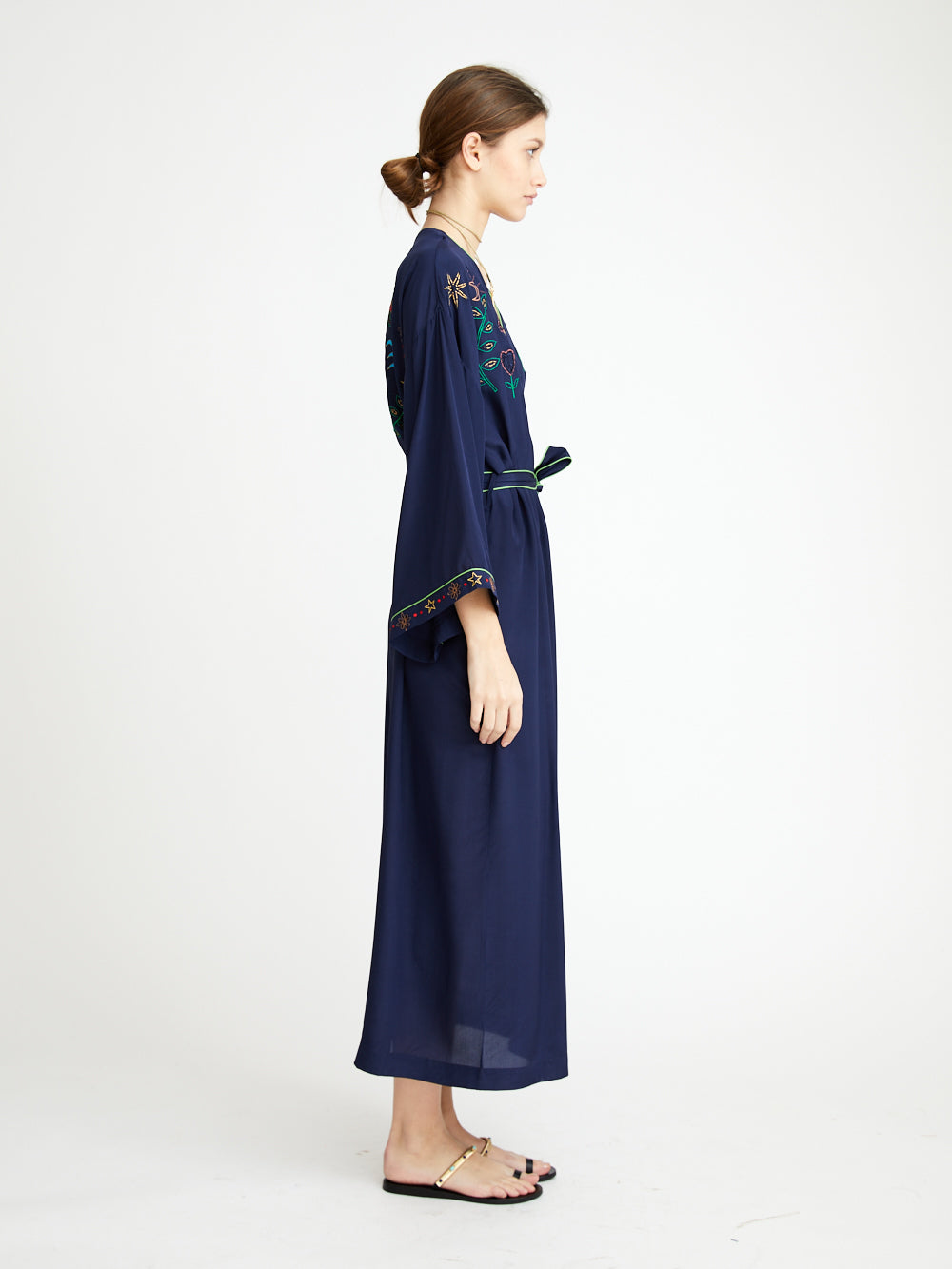LADY SILK LONG DRAW NAVY BLUE