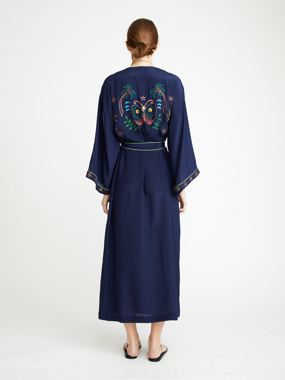 LADY SILK LONG DRAW NAVY BLUE