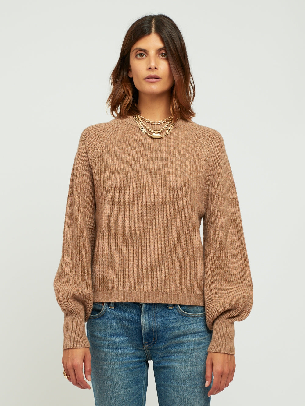 MARLOW NUDE HEATHERED SWEATER