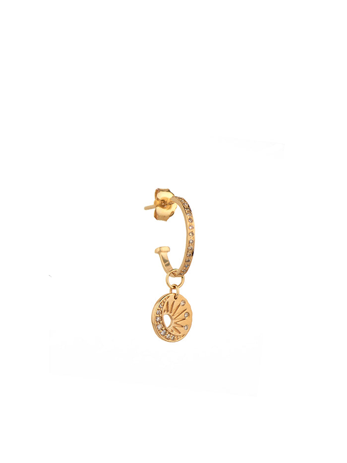 BOUCLE SOLEIL ET LUNE 14K