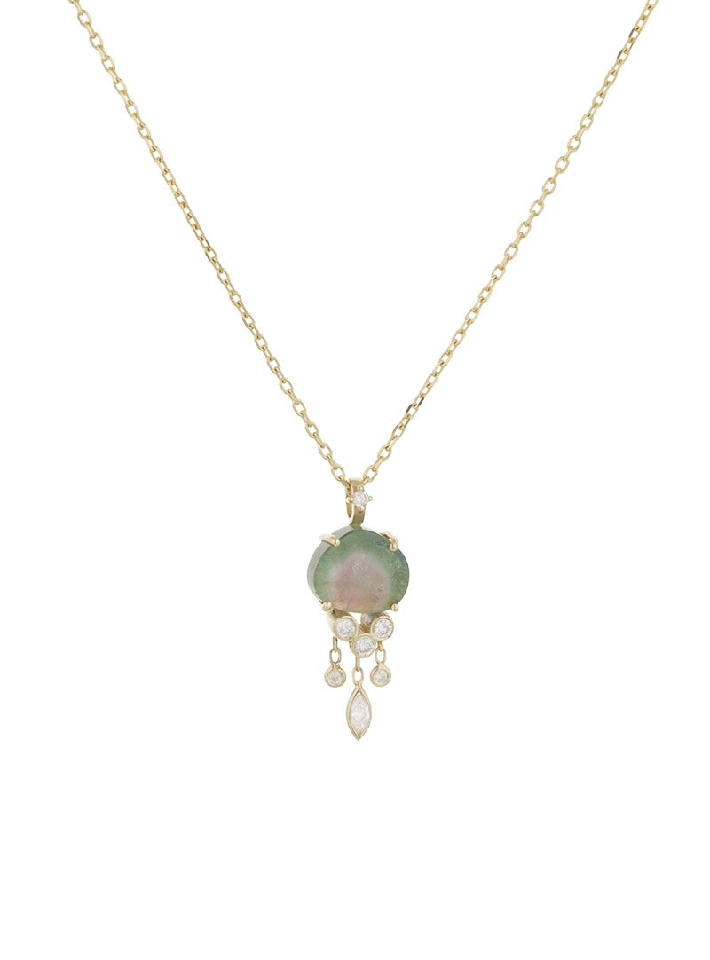JELLY TOURMALINE 14K NECKLACE