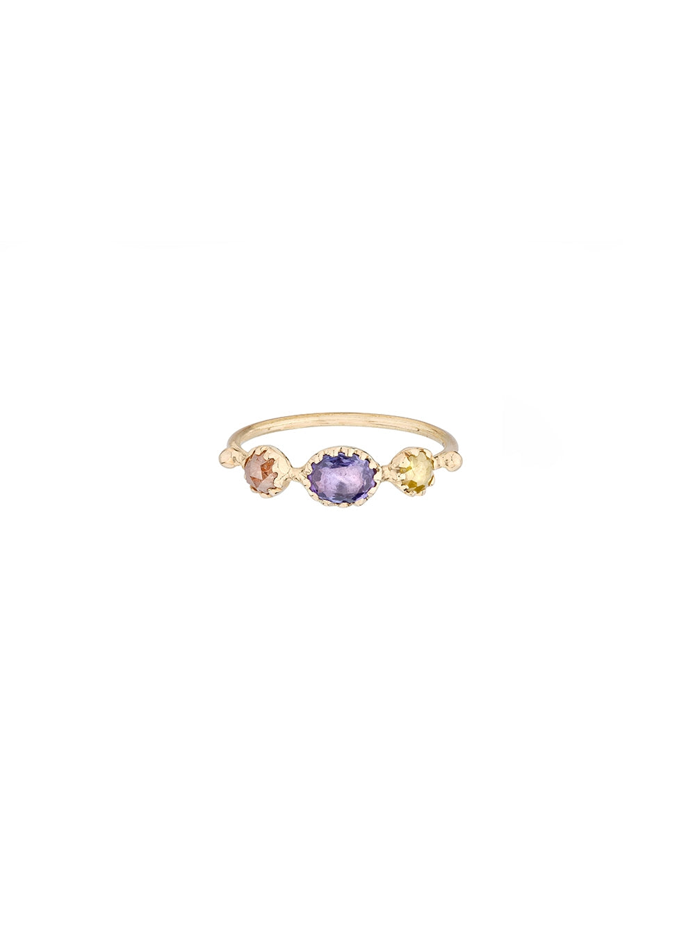 BAGUE SIMPLE SAPHIR ET DIAMANT