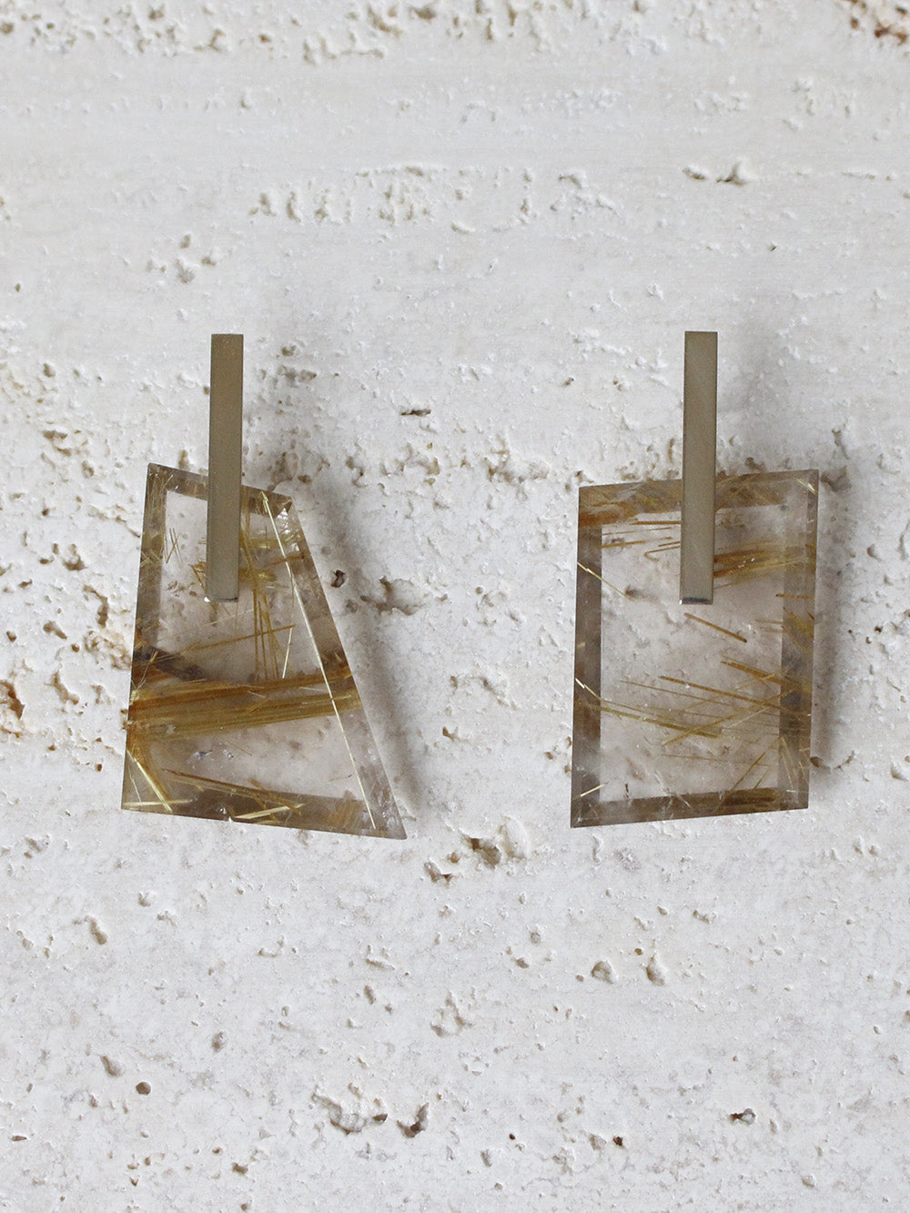 BOUCLES D'OREILLES RUTILATED QUARTZ