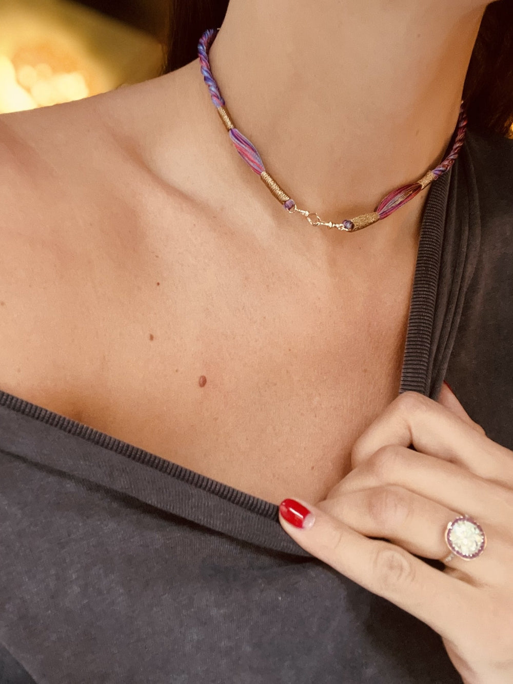 LINK RATHI BRAIDED CHOCKER