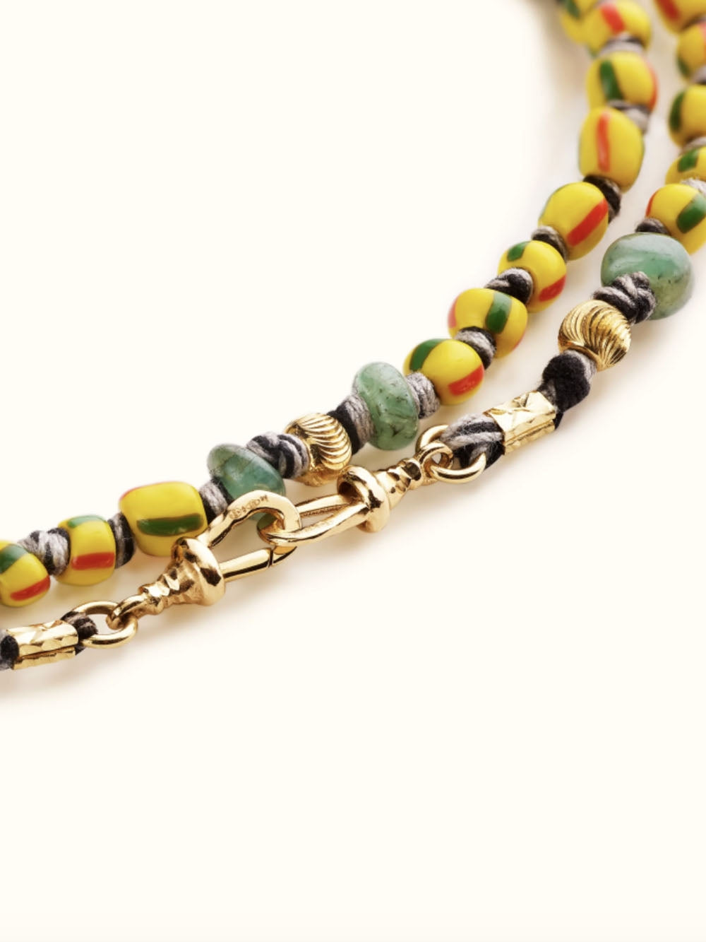 LINK MAULI BEADS GHANA RASTA 37CM