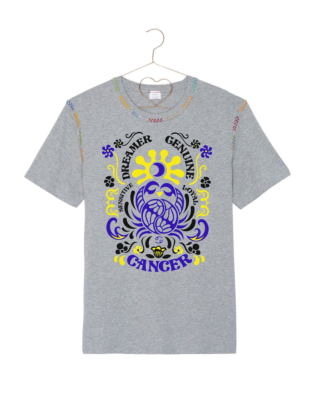 NEW ASTRO CANCER GREY TEE-SHIRT