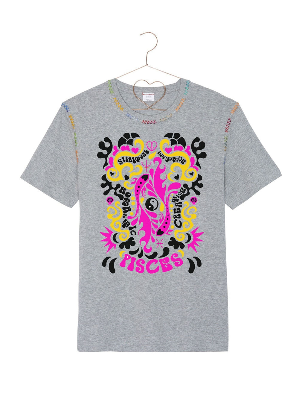 NEW ASTRO PISCES GREY TEE-SHIRT