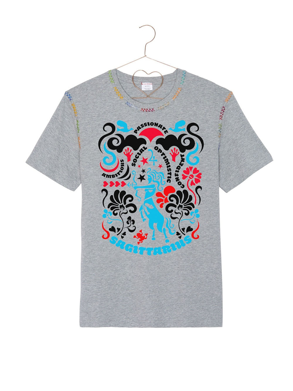 NEW ASTRO SAGITTARIUS GREY TEE-SHIRT
