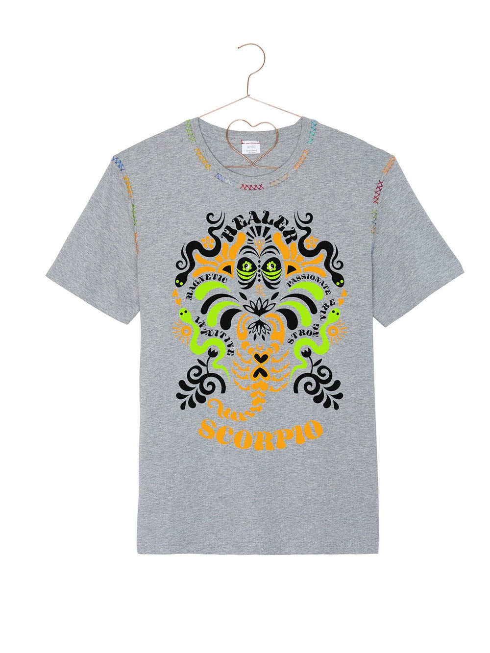 NEW ASTRO SCORPIO GREY TEE-SHIRT