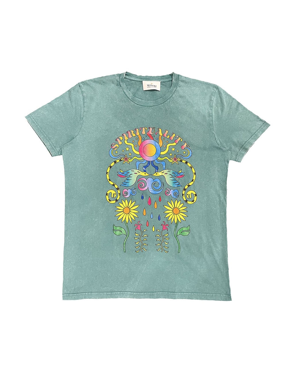 SPIRITUALITY GREEN TEE SHIRT
