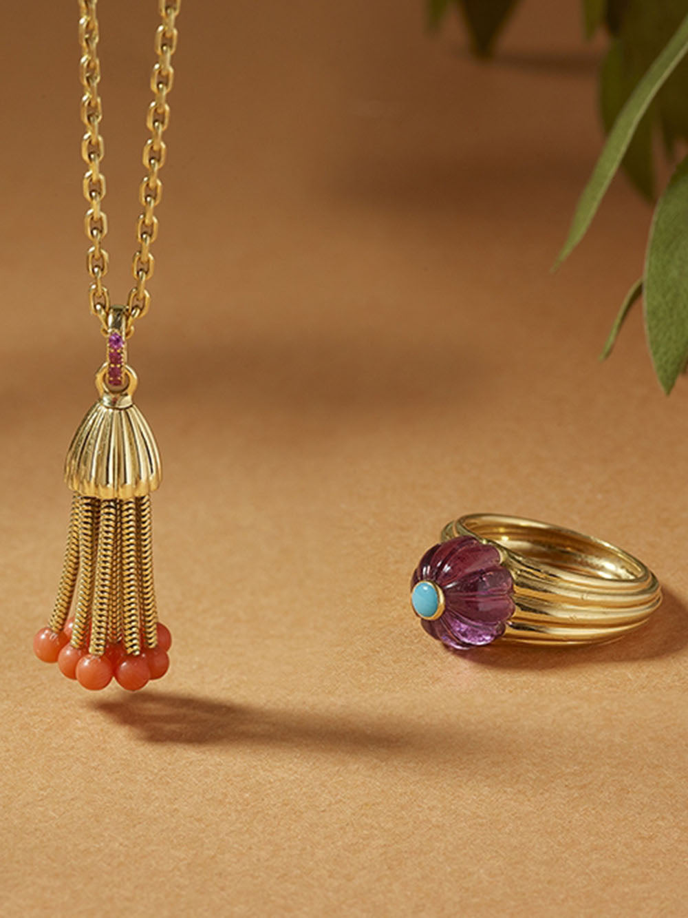 ROSE GOLD AMETHYST AND TURQUOISE GELATO RING