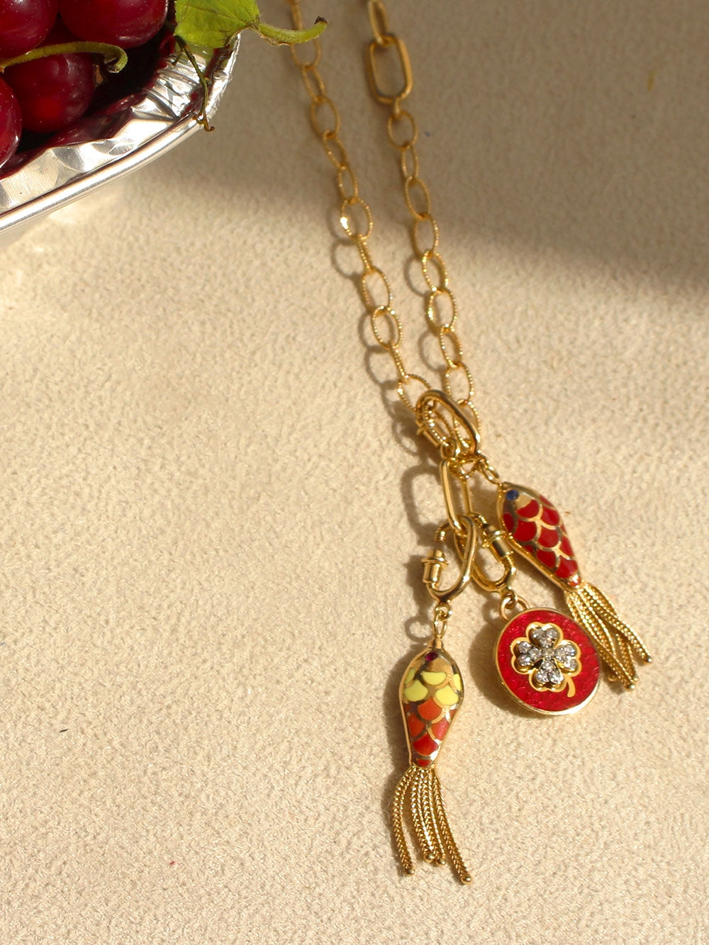 RUBY FISH CHARM