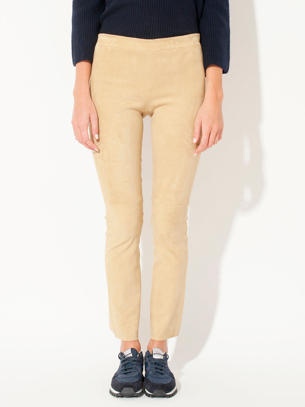 LARRY VELVET LEATHER PANTS