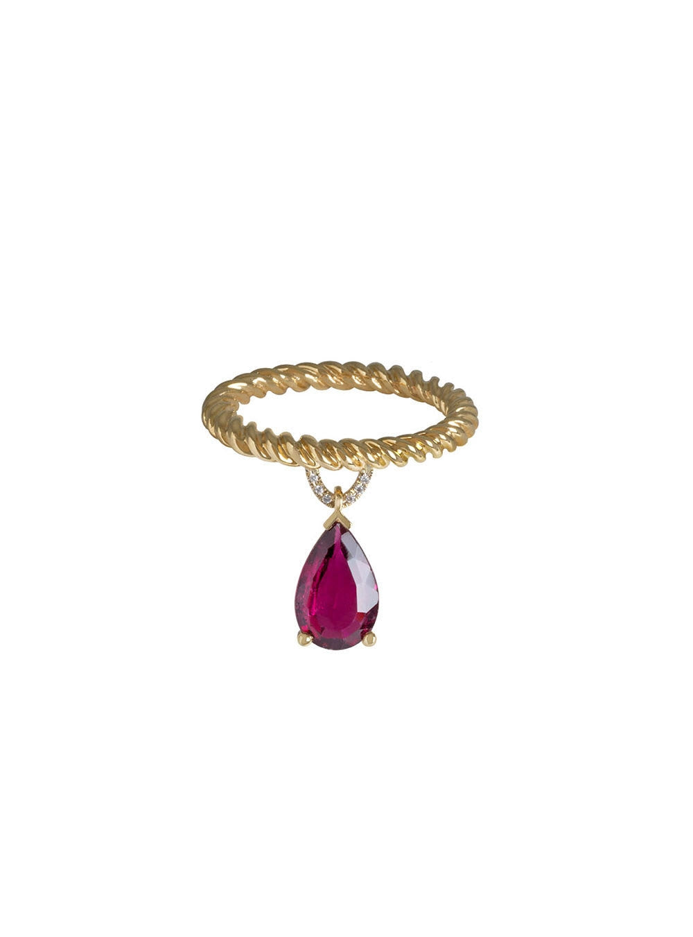 RHODOLITE LOVE RING
