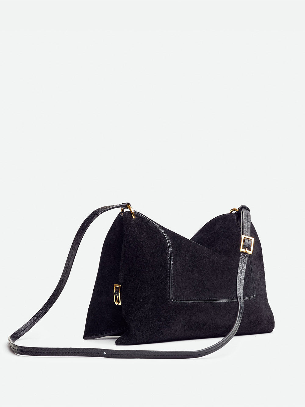PENELOPE SLOUCH BLACK SUEDE BAG