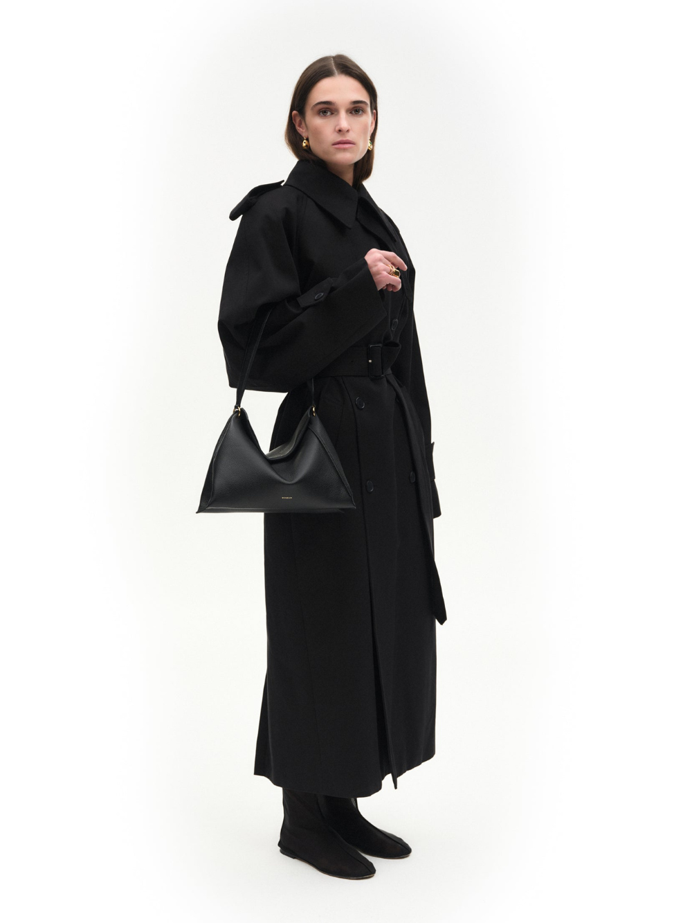 TOTE PENELOPE SMALL BLACK CRUST