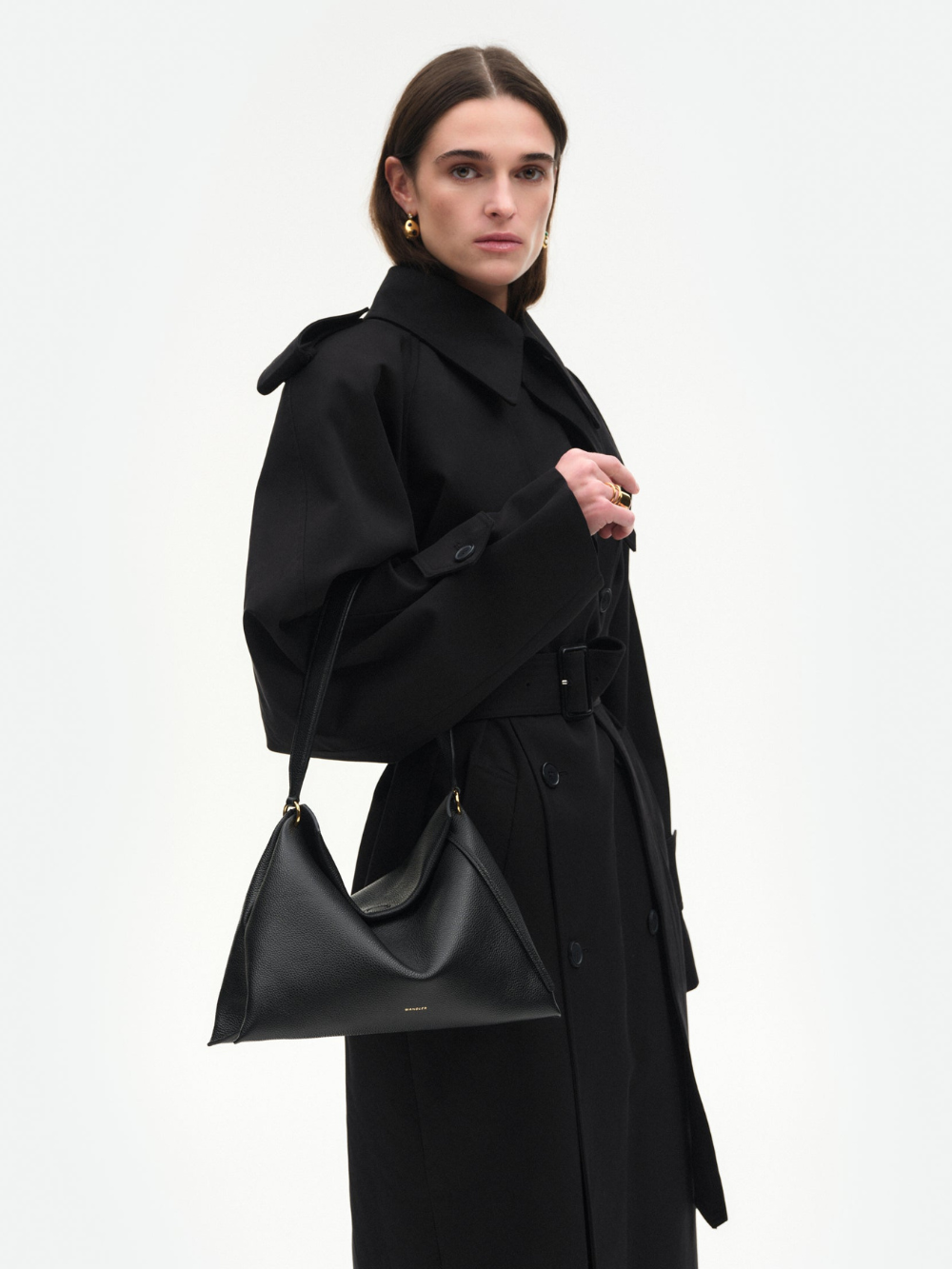 TOTE PENELOPE SMALL BLACK CRUST
