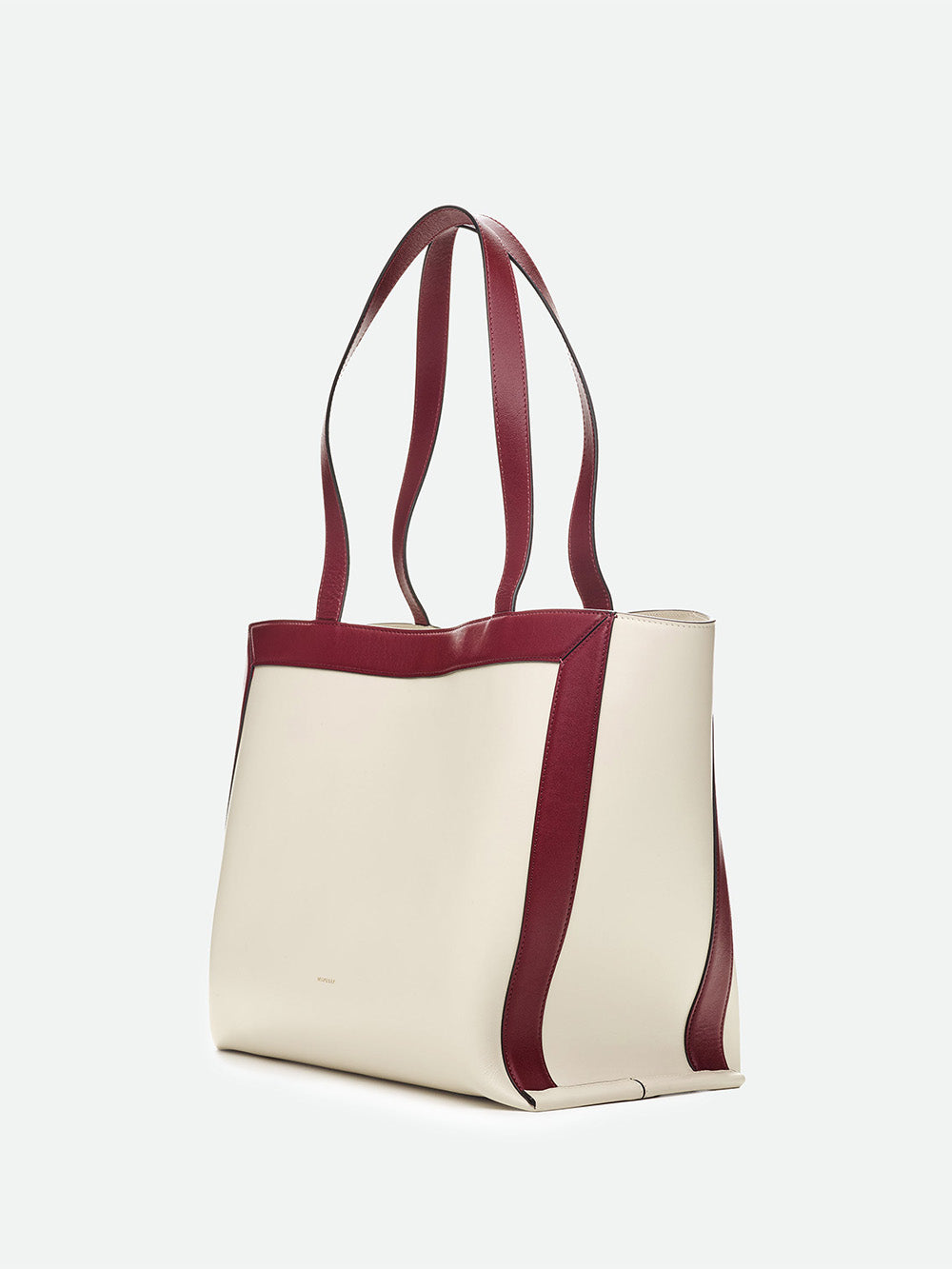 TOTE IDA MEDIUM BUTTERCREM & BORDEAUX