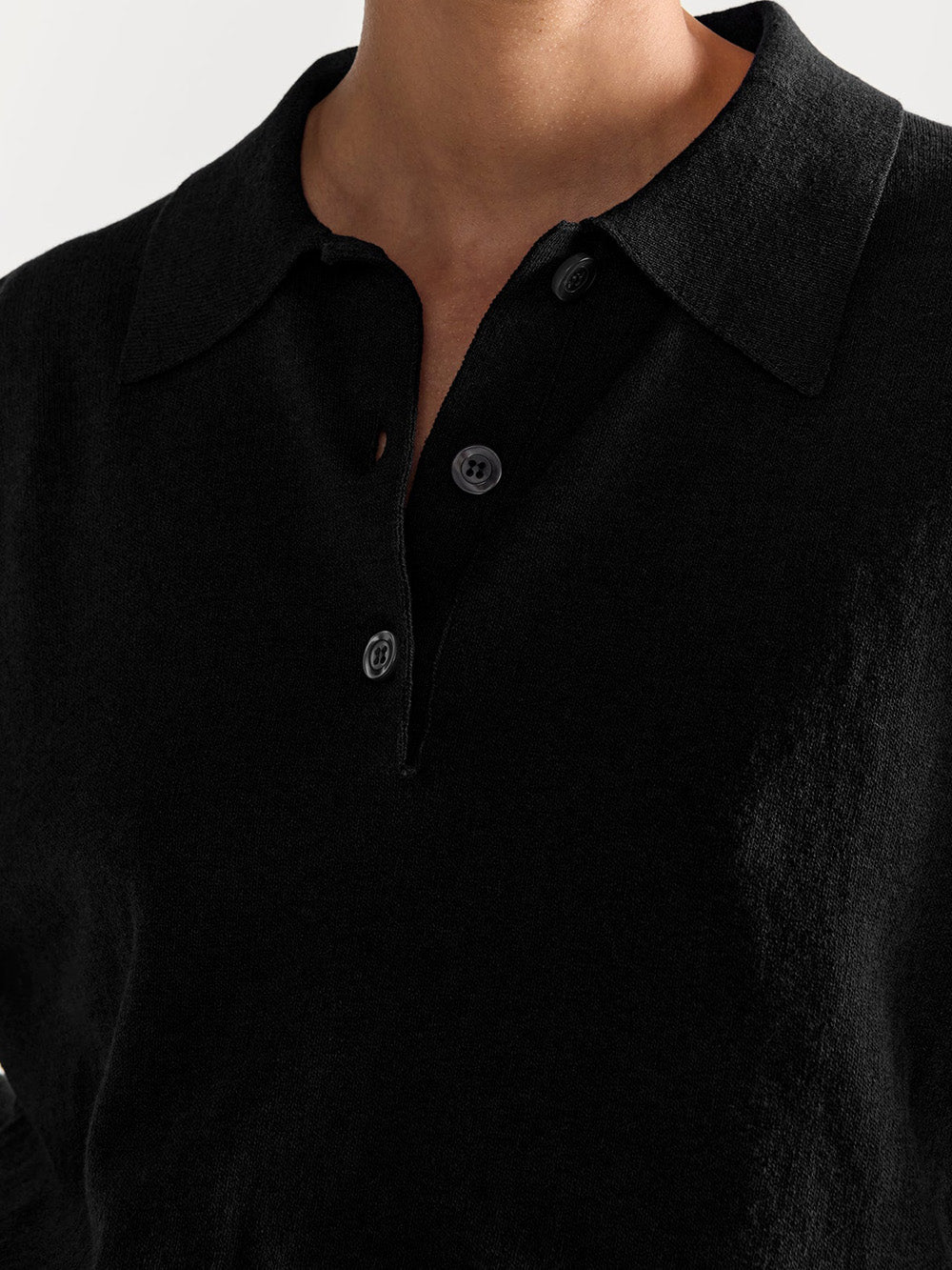 BLACK NANCY POLO SHIRT