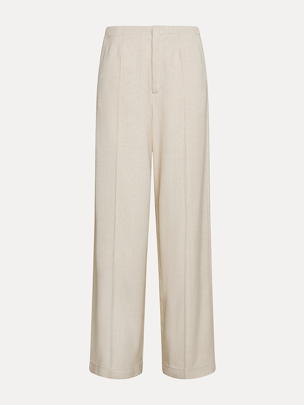 WOOL SLUB FLAT FRONT PANTS