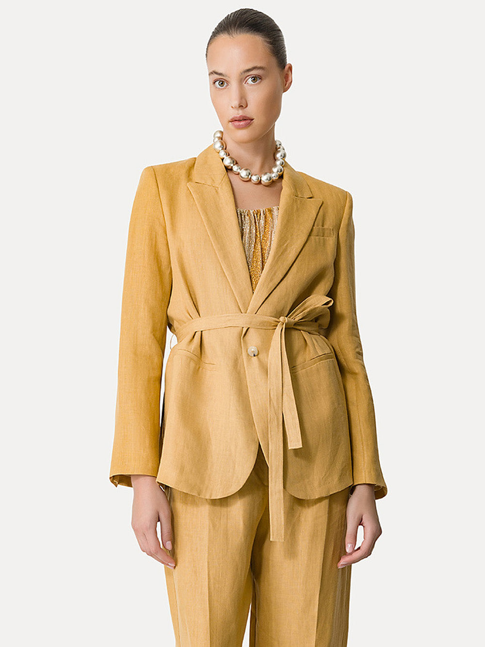 GRANO FITTED LINEN JACKET