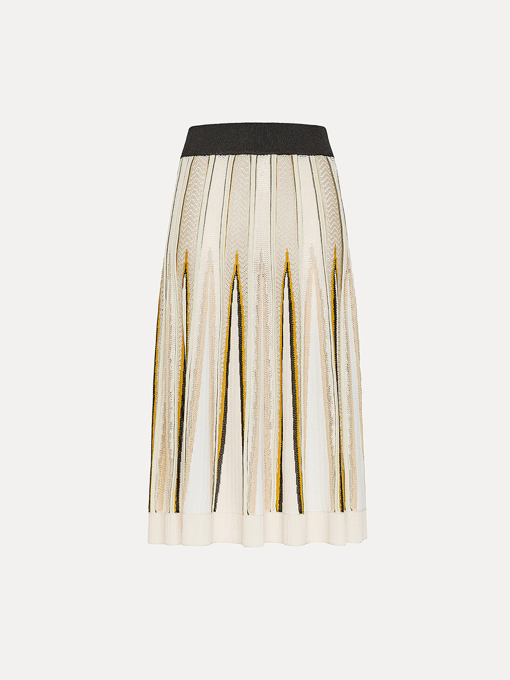 INTARSIA BAMBOO CHEVRON SKIRT