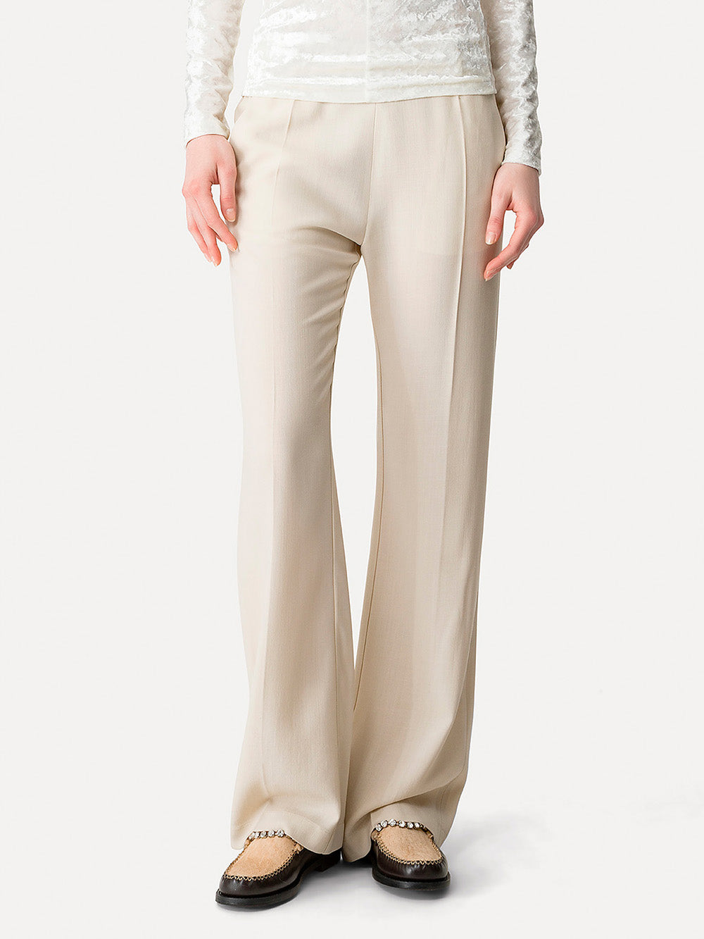 WOOL TWILL PANTS