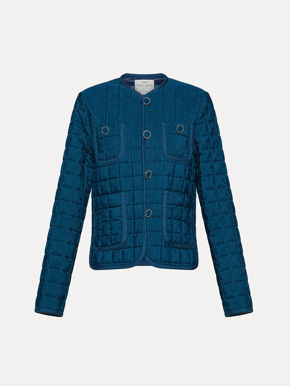 VESTE VELOURS MATELASSÉE