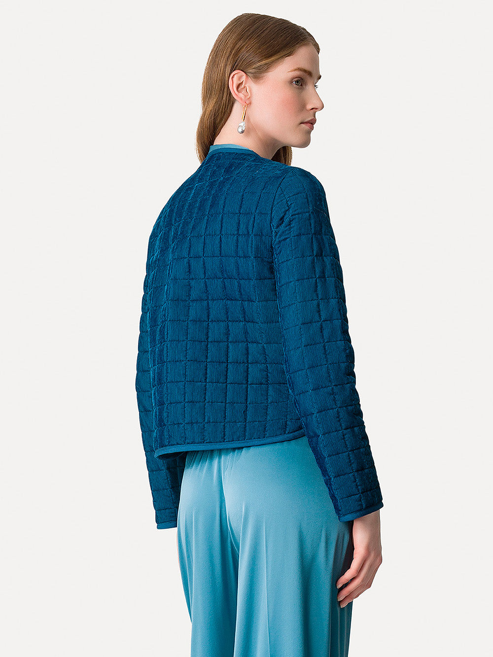 VESTE VELOURS MATELASSÉE