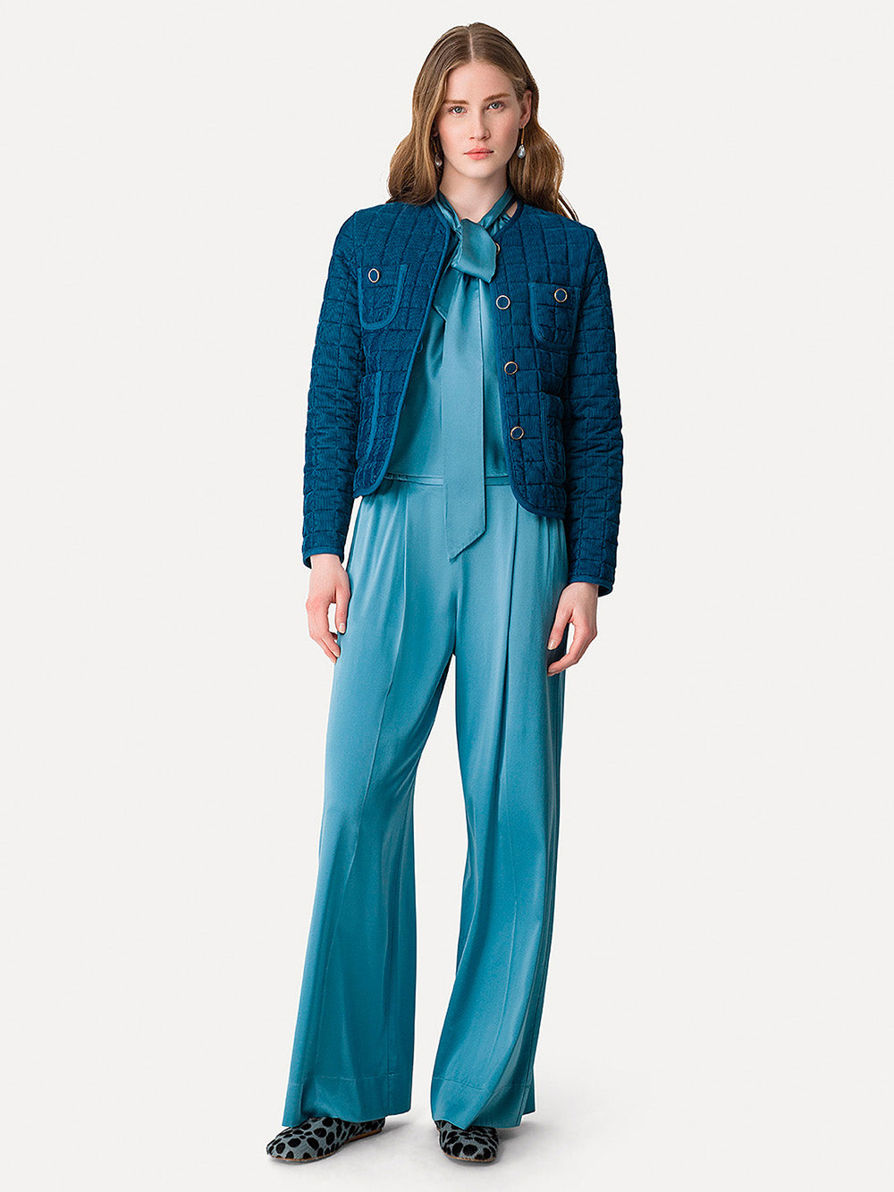 VESTE VELOURS MATELASSÉE