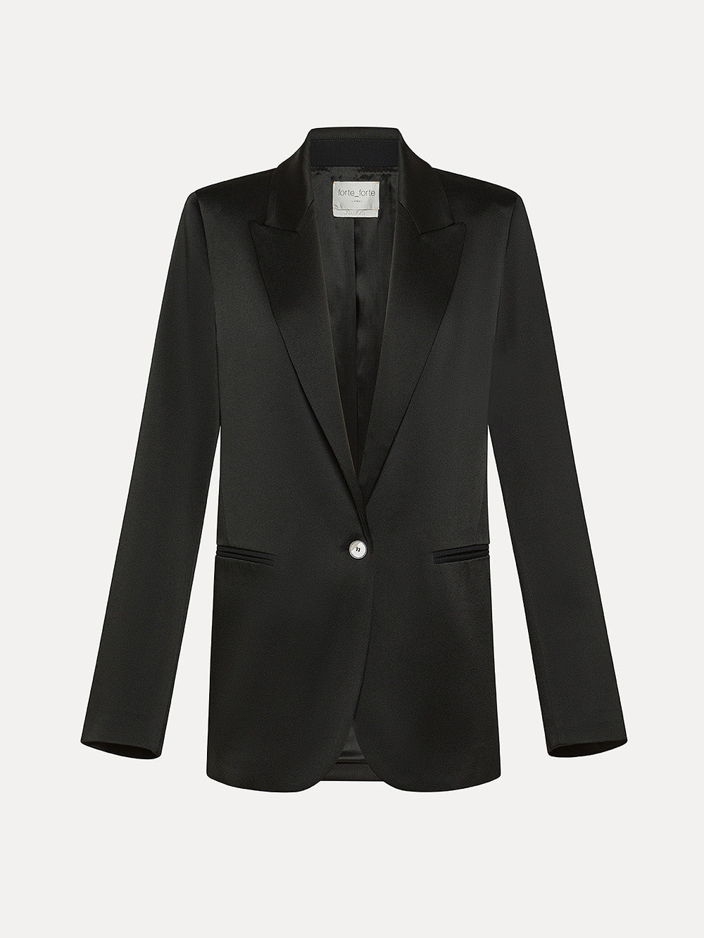 BLACK SHINY SATIN JACKET