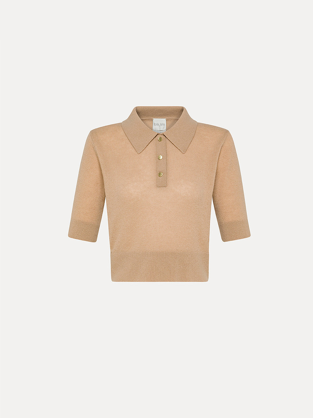 HAZELNUT CASHMERE POLO