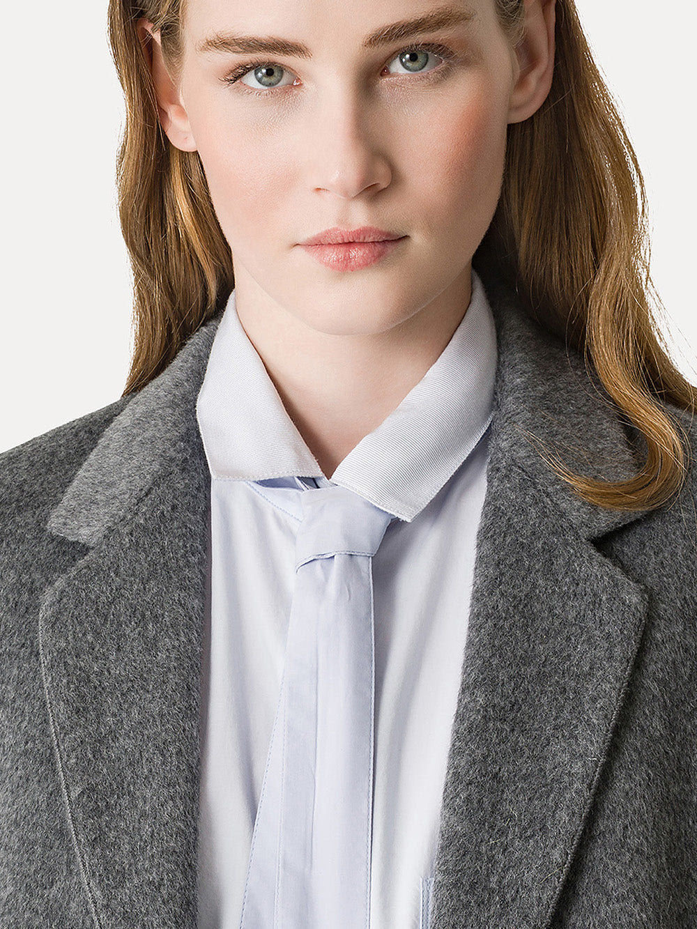 VESTE BLAZER MOHAIR GRIS