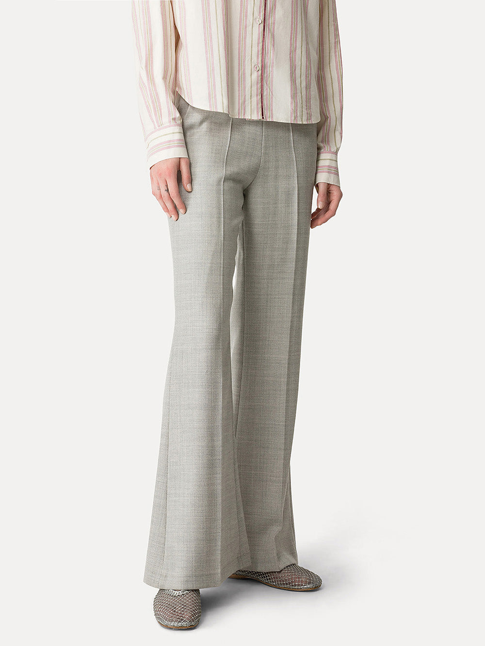 PALAZZO CHEVRON PEARL TROUSERS