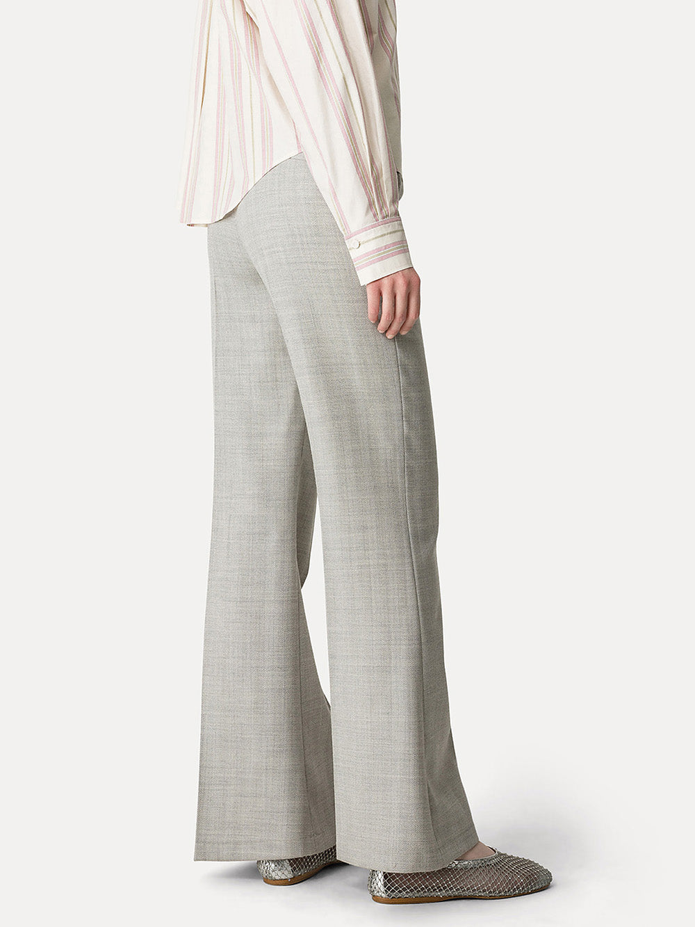 PALAZZO CHEVRON PEARL TROUSERS