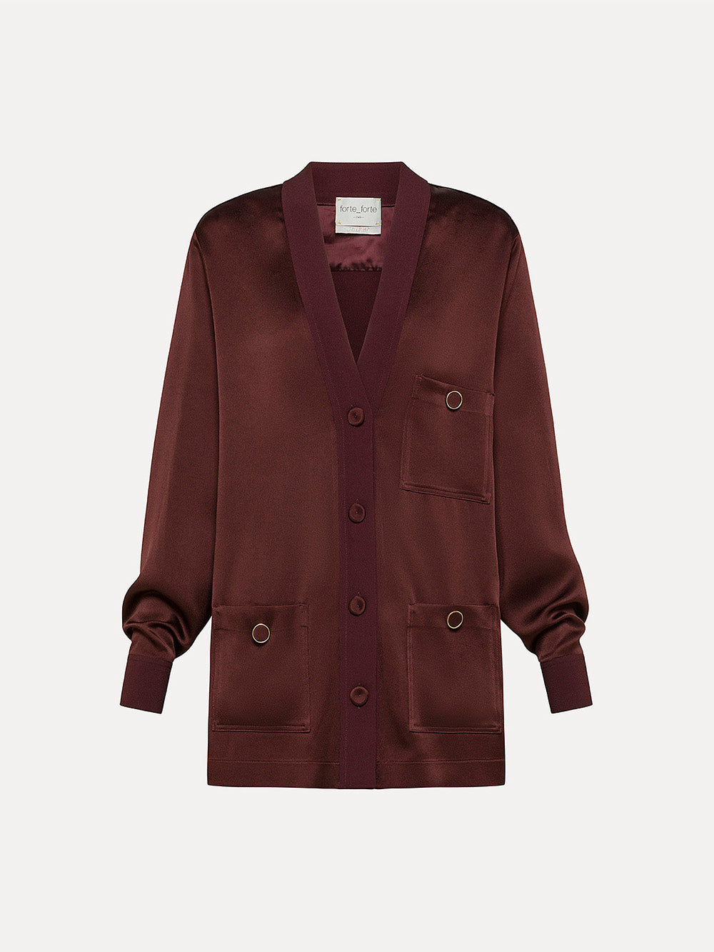 VESTE SAHARIENNE SATIN CHOCOLAT