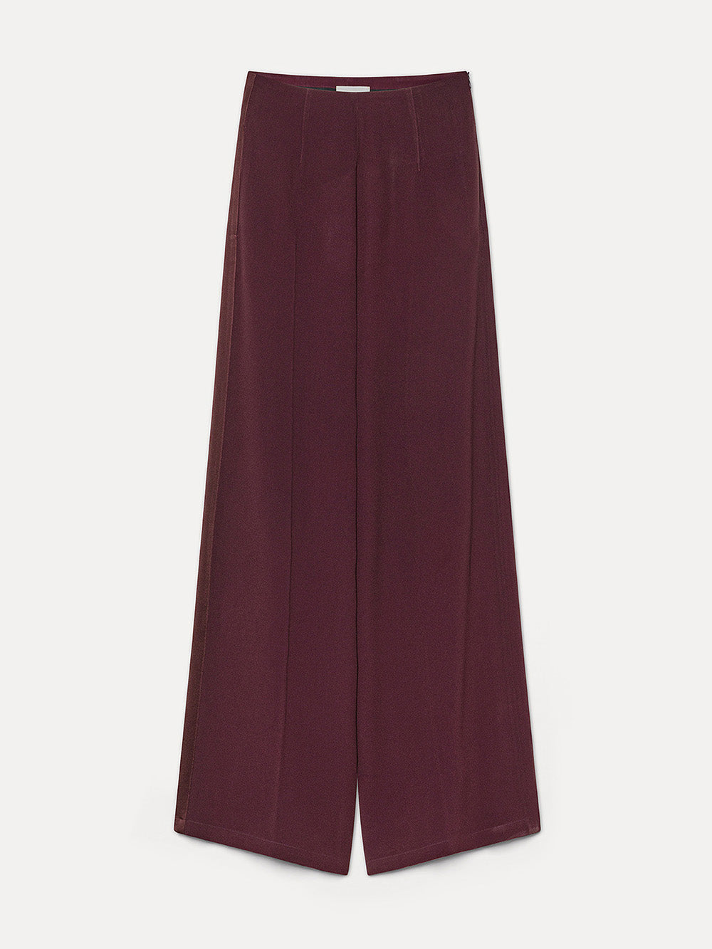 PANTALON PALAZZO SATIN CHOCOLAT