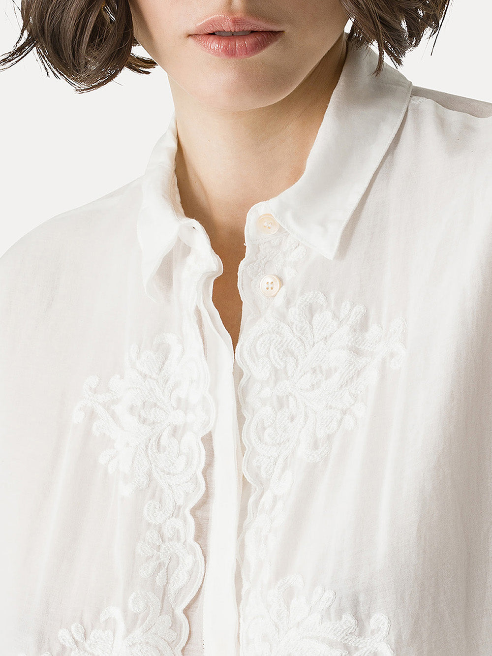 TROMPE L'OEIL EMBROIDERED SHIRT