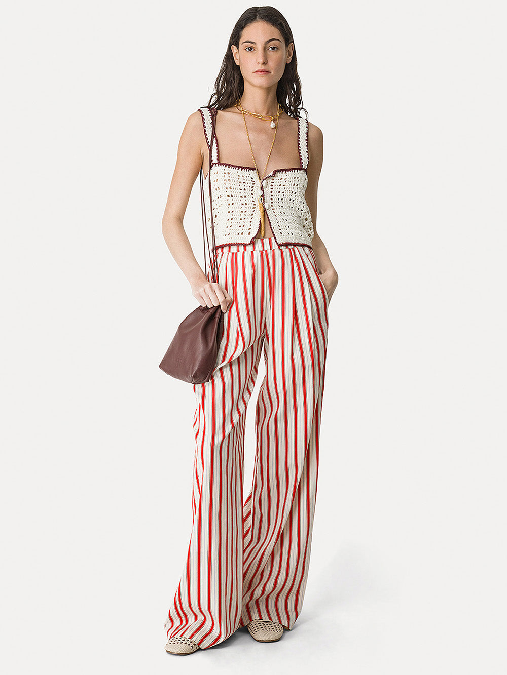 PANTALON CONTEMPORARY ROUGE