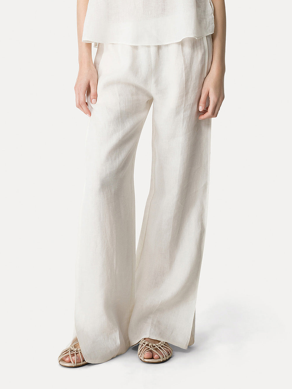 PANTALON LIN BLANC