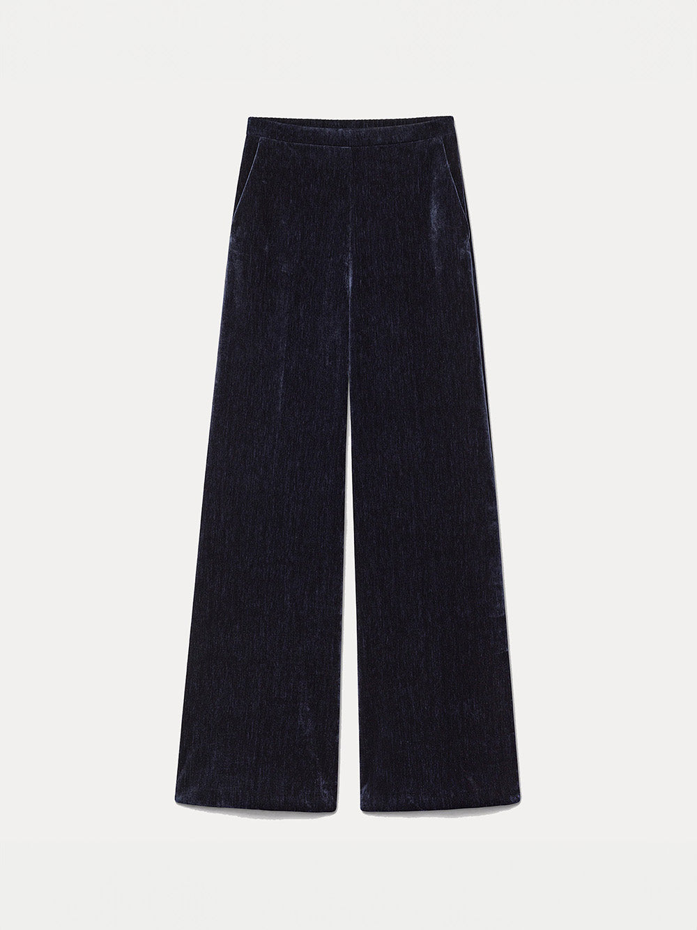 PANTALON PALAZZO VELOURS NOTTE