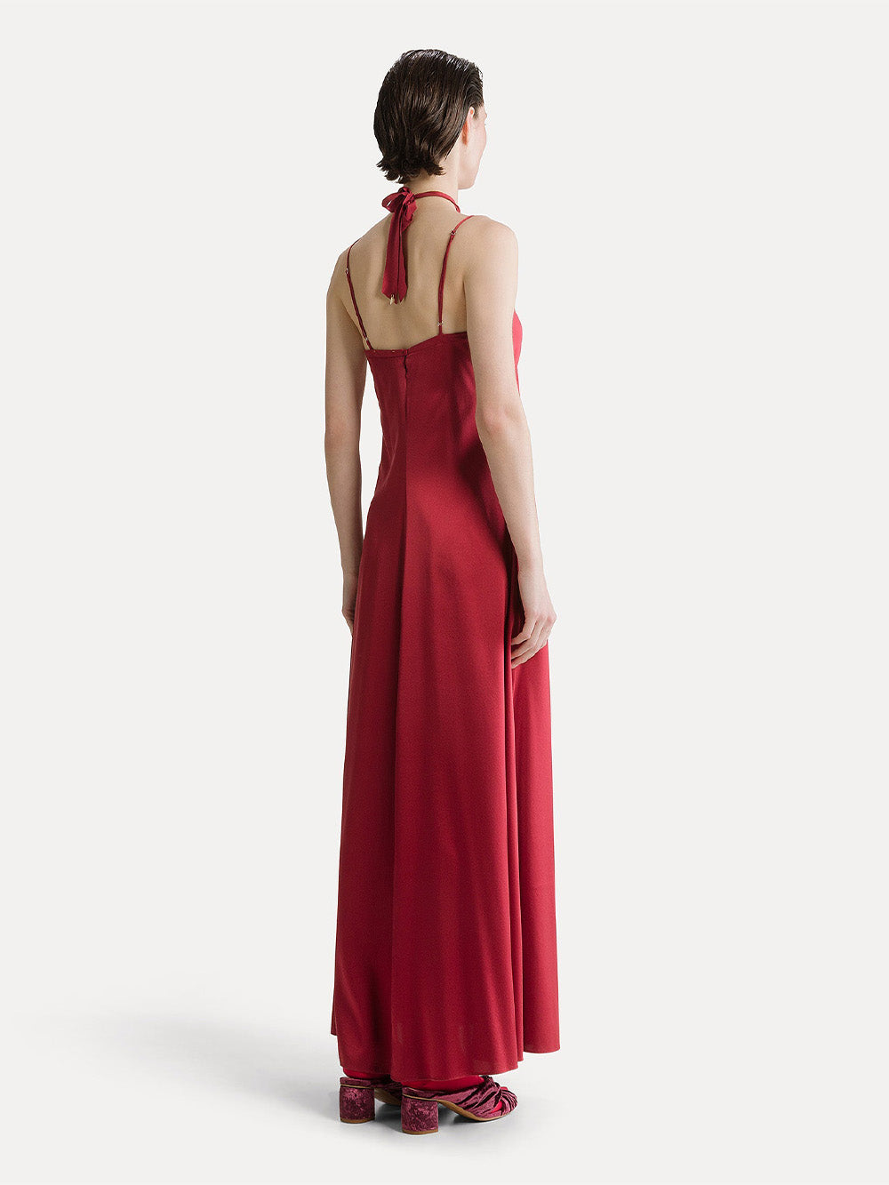 ROBE LONGUE SOIE POMAGRENATE