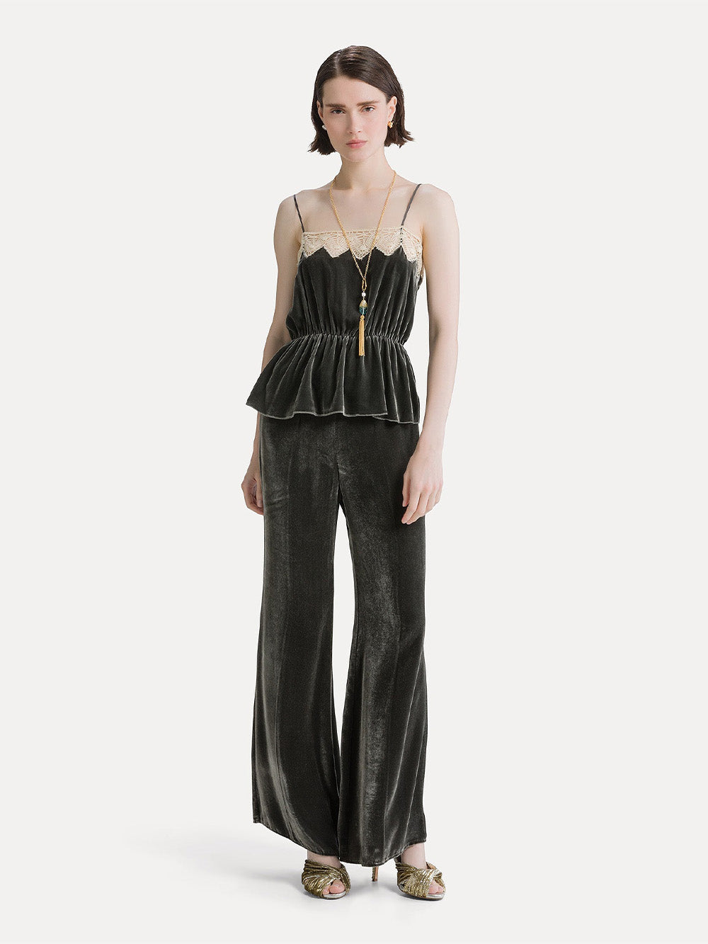 VELVET FLUID TROUSERS