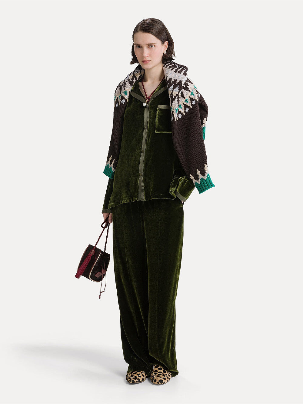 SILK VELVET TROUSERS