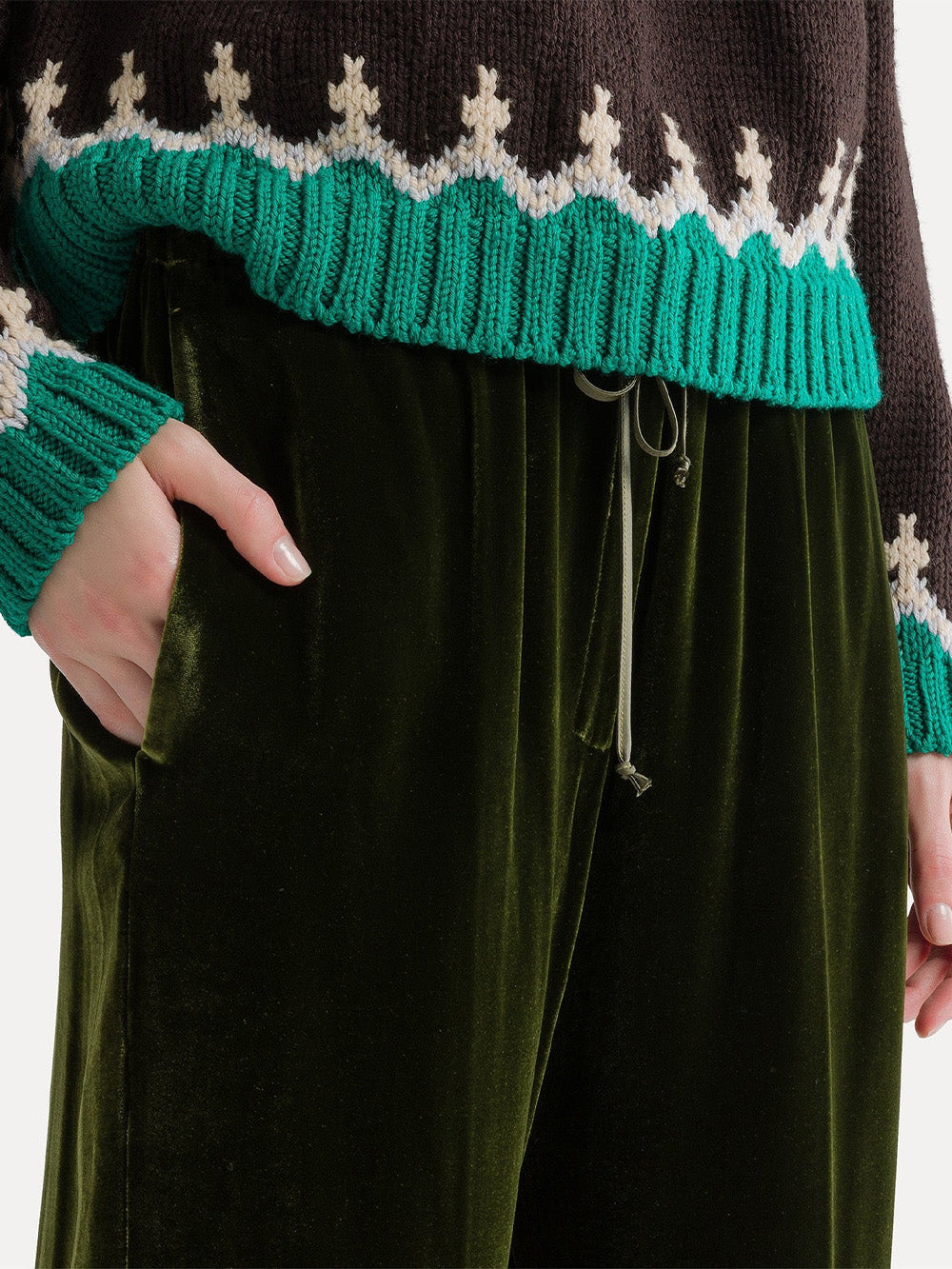 SILK VELVET TROUSERS