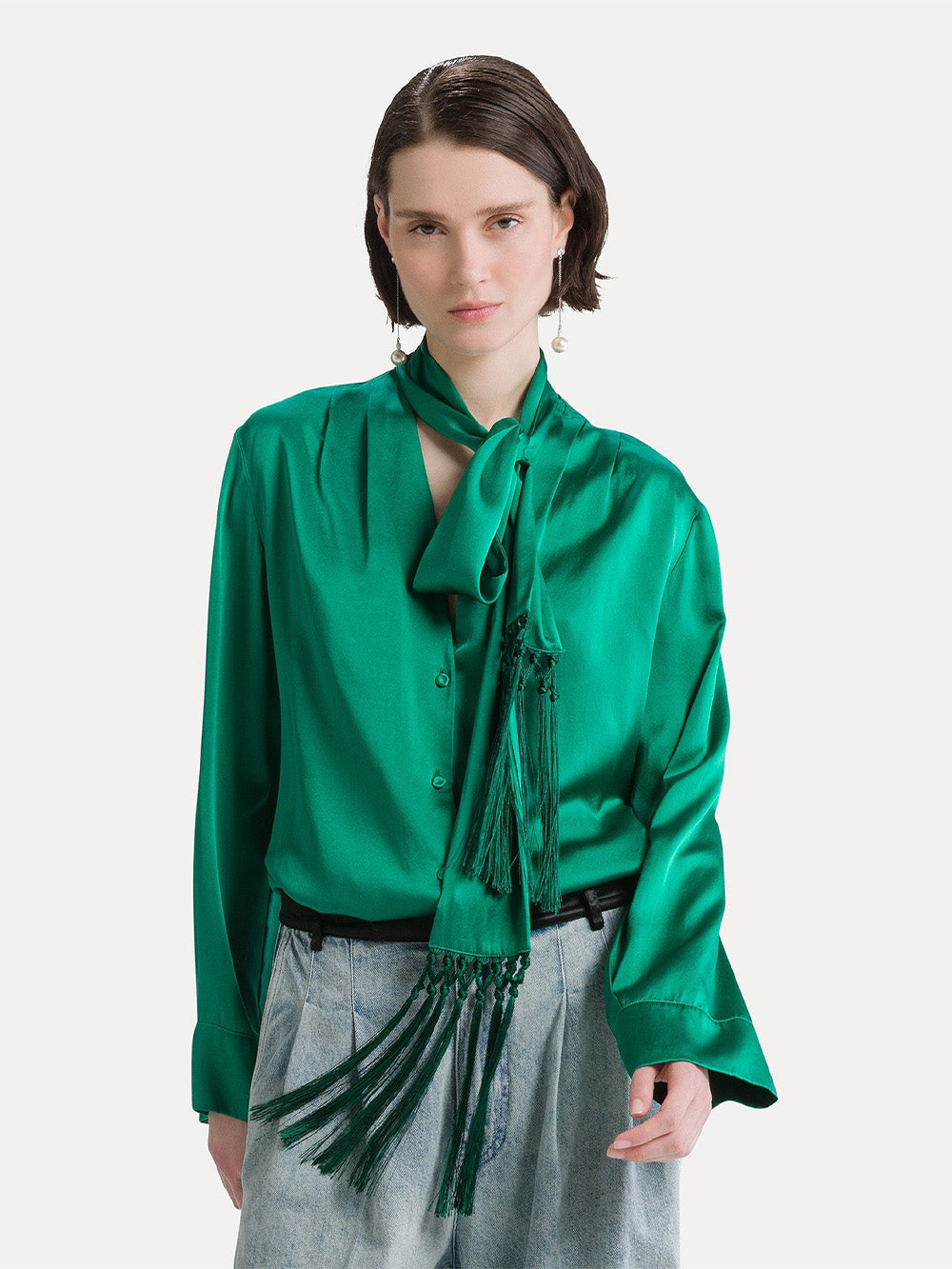 CHEMISE ROYALE LAVALLIÈRE ÉMERAUDE