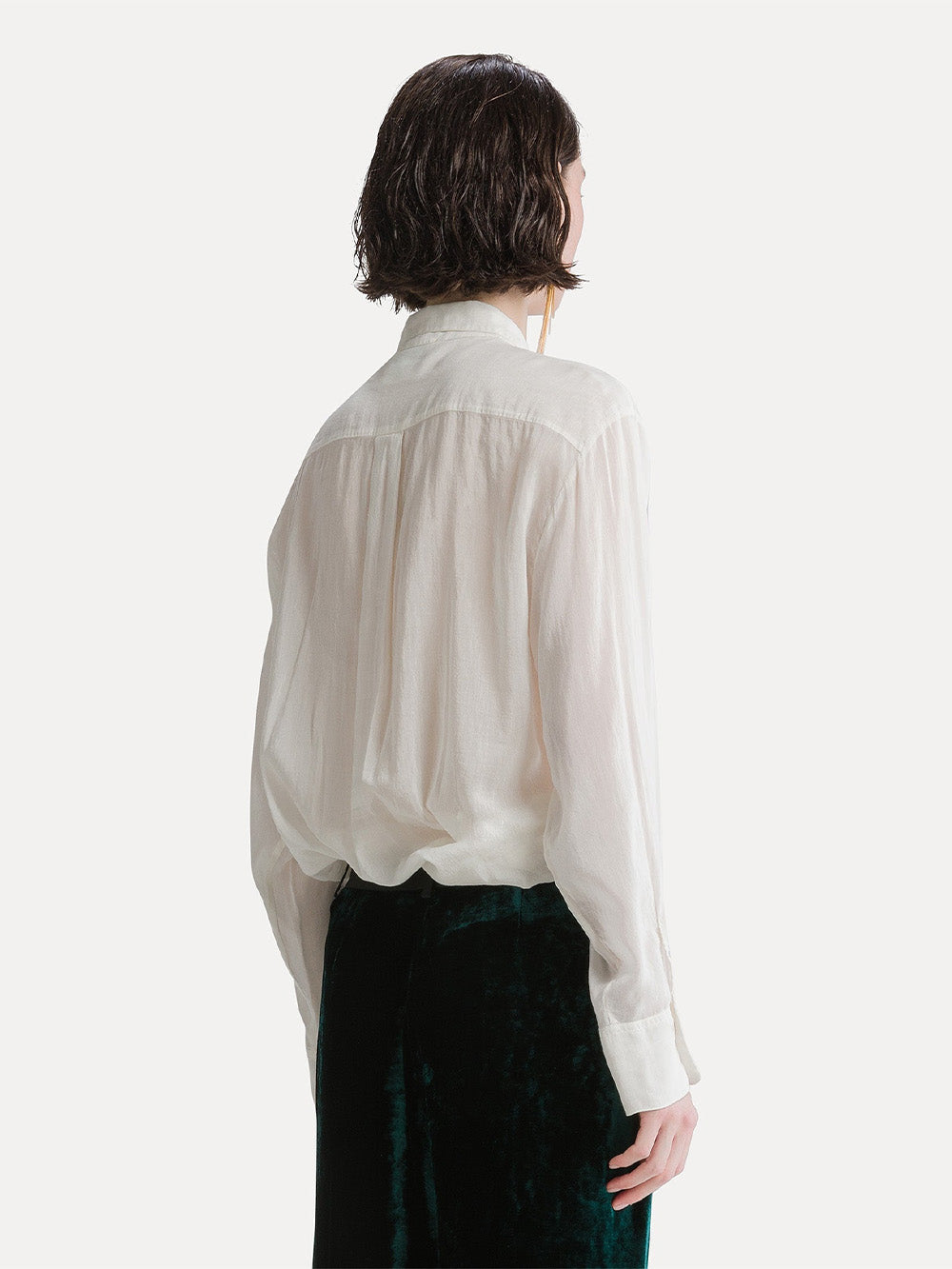 CHEMISE SMOKING VOLANTS BIANCO