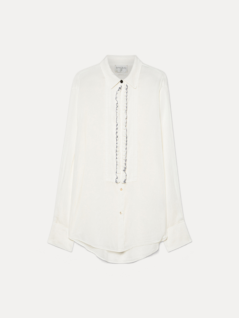 CHEMISE SMOKING VOLANTS BIANCO