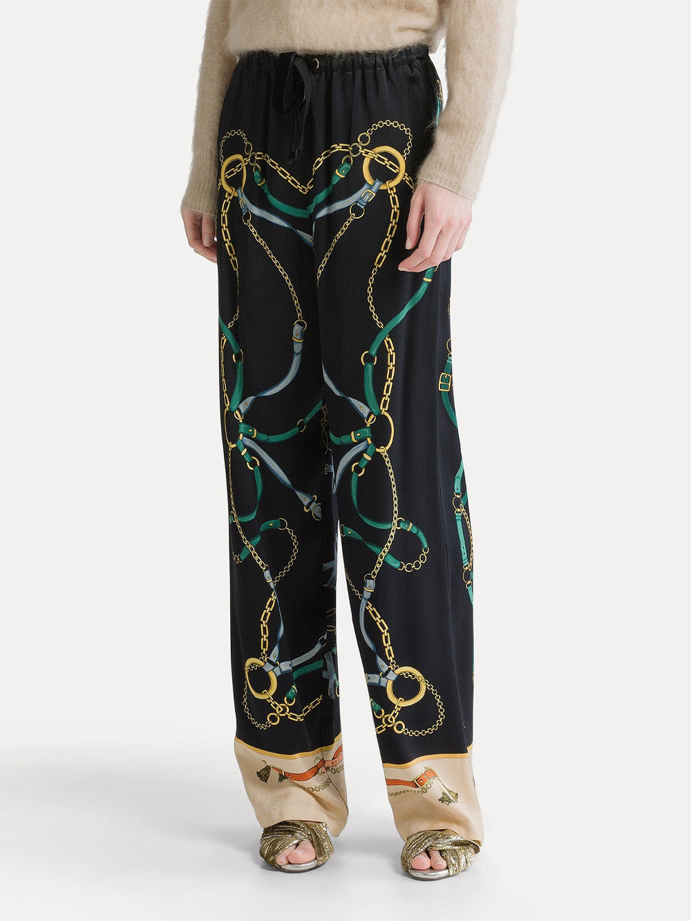 PANTALON "THE CROWN" NOIR